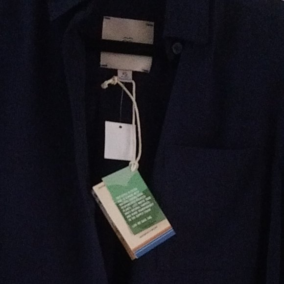 CASA CABANA Navy Blue Shirt with tags. Long sleeve or convert to 3/4 sleeve. - Picture 11 of 13